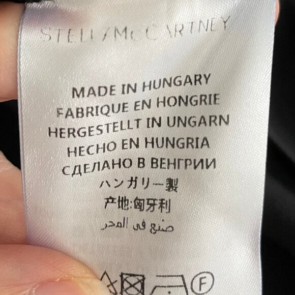 Stella McCartney Designer Slvless Midi Dress Silver Metal Hardware Black Sz 42 - Picture 12 of 14